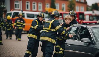 Feuerwehr befreit Brandenburger Kinder aus Auto in Neustrelitz