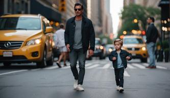 Lässig läuft Daddy Cool mit Söhnchen RZA durch New York