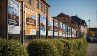 Parteien in Sachsen-Anhalt platzieren Plakate in großer Höhe, um Vandalismus zu vermeiden
